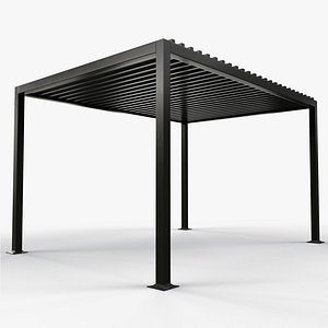 PBR Wooden Pergola Gazebo B3