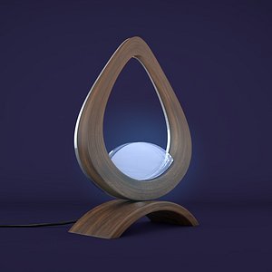 lamp light wood 3D model