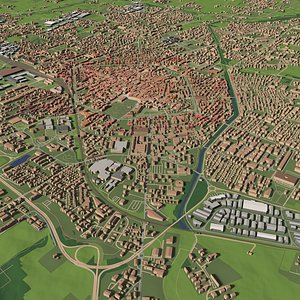 3D Reggio Emilia Italy - city and urban