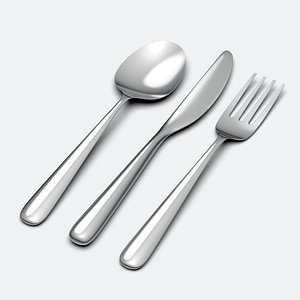 cutlery spoon fork 3D model