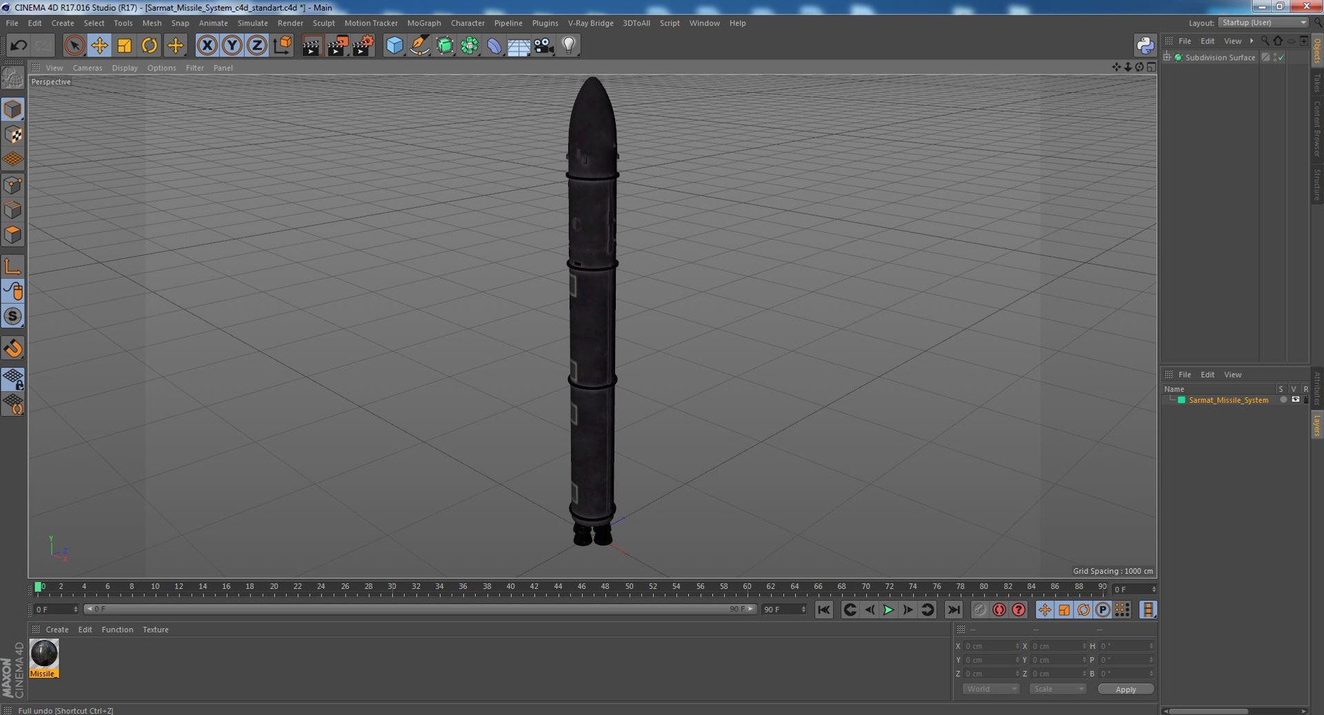 Sarmat Missile System 3D model https://p.turbosquid.com/ts-thumb/oR/wWijKN/9R/sarmatmissilesystem3dmodel022/jpg/1706635012/1920x1080/fit_q87/72aecf3db97af200c7661194ae43abad44a72fc1/sarmatmissilesystem3dmodel022.jpg