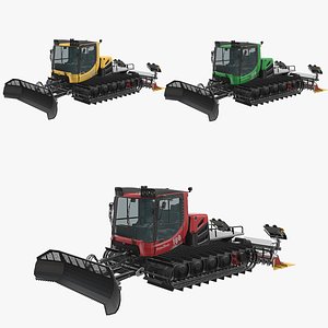 Snow Groomer PistenBully 100 Collection - 3 in 1 model