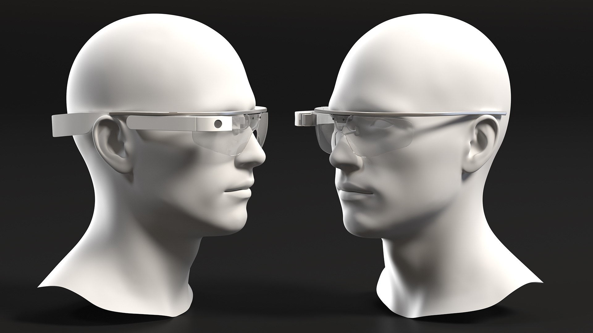 3D Google Glasses 2 On Mannequin Head - TurboSquid 2031247