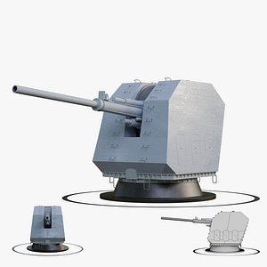 HPJ-45 130mm Naval Gun  Type 055 Destroyer Main Cannon 3D model