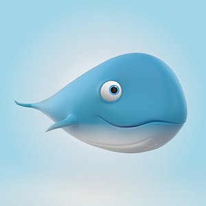 Cartoon Whale 3D - TurboSquid 1220442