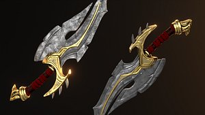 Doomfang game ready Blade weapon 3D model