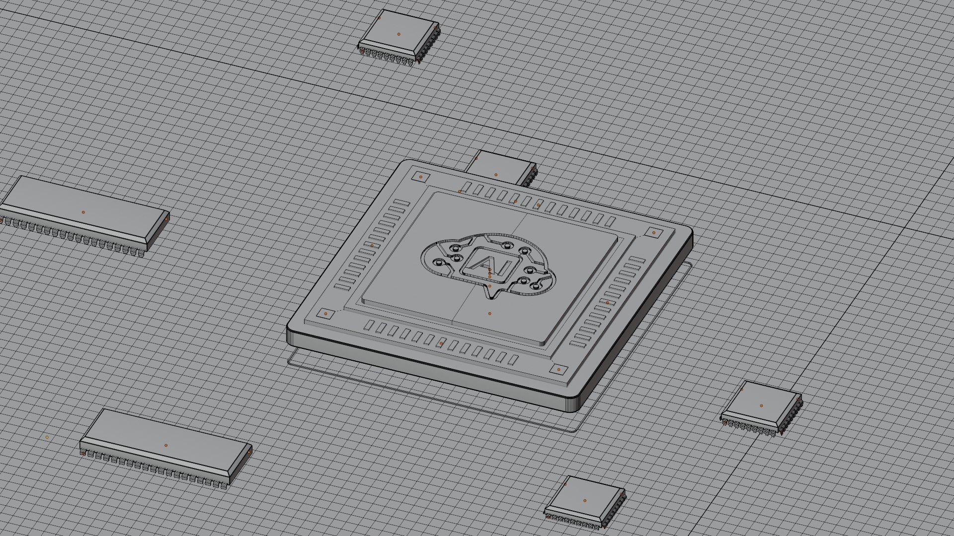 3D AI Processor Chip - TurboSquid 2212182