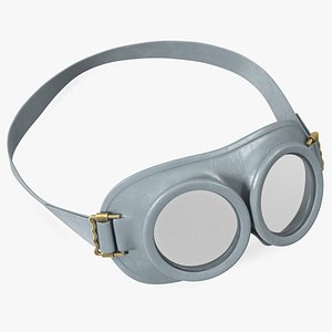 NATO Grey Military Rubber Goggles 3D