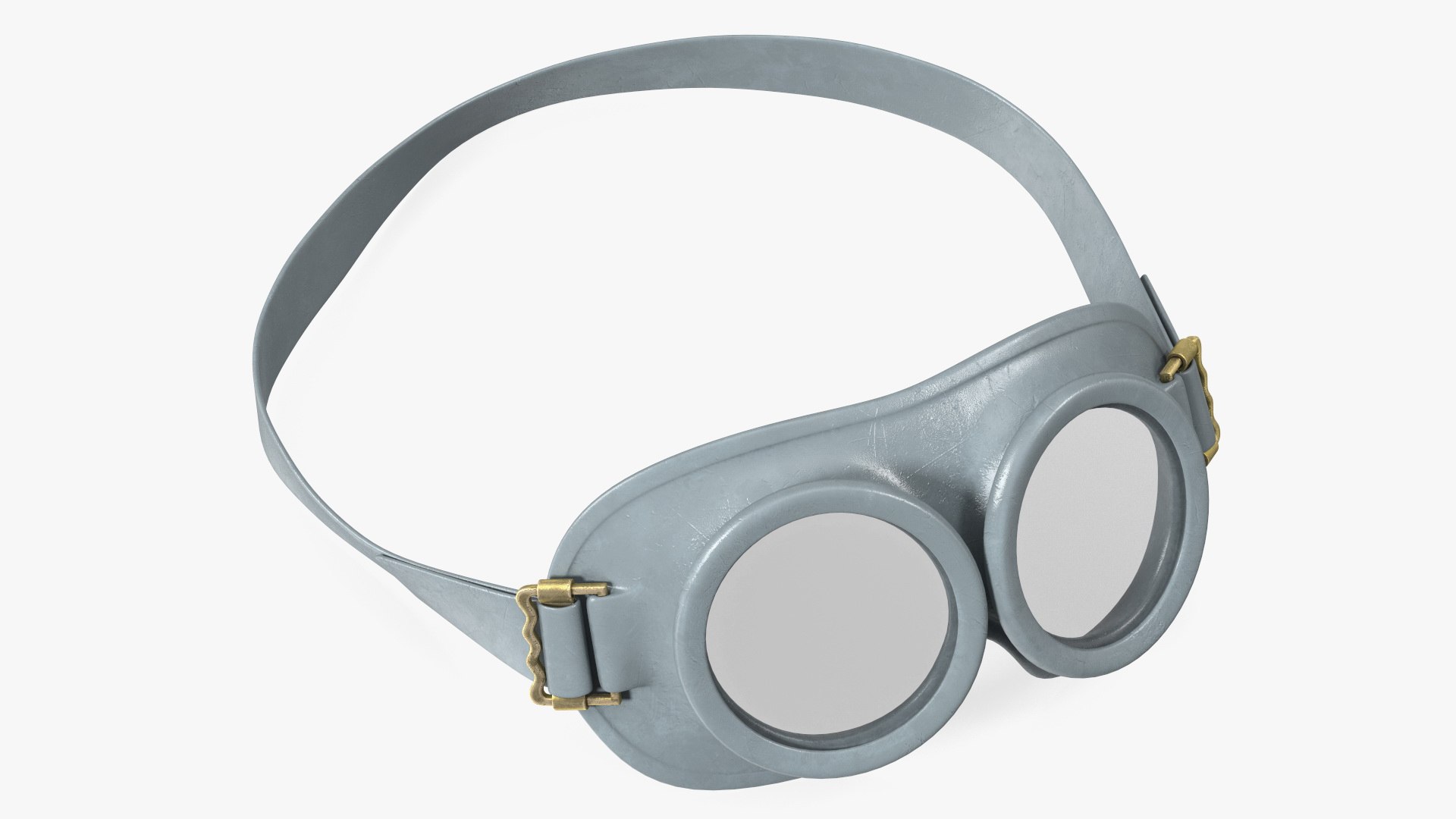 NATO Grey Military Rubber Goggles 3D model preview