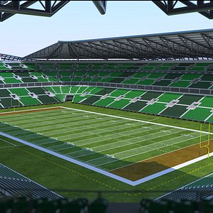 3D football stadium american model