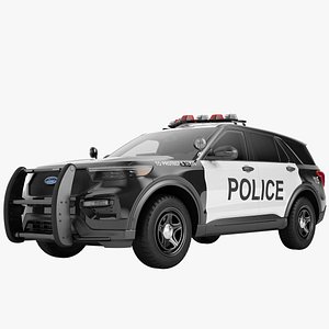 Ford Explorer 2020 Police 04 3D model