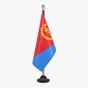 3D Eritrea Flag Stand model