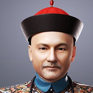 Officials of the Qing Dynasty of China 3D model