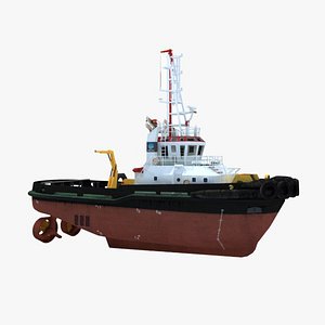 tugboat water ships 3d model
