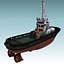tugboat water ships 3d model