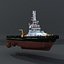 tugboat water ships 3d model