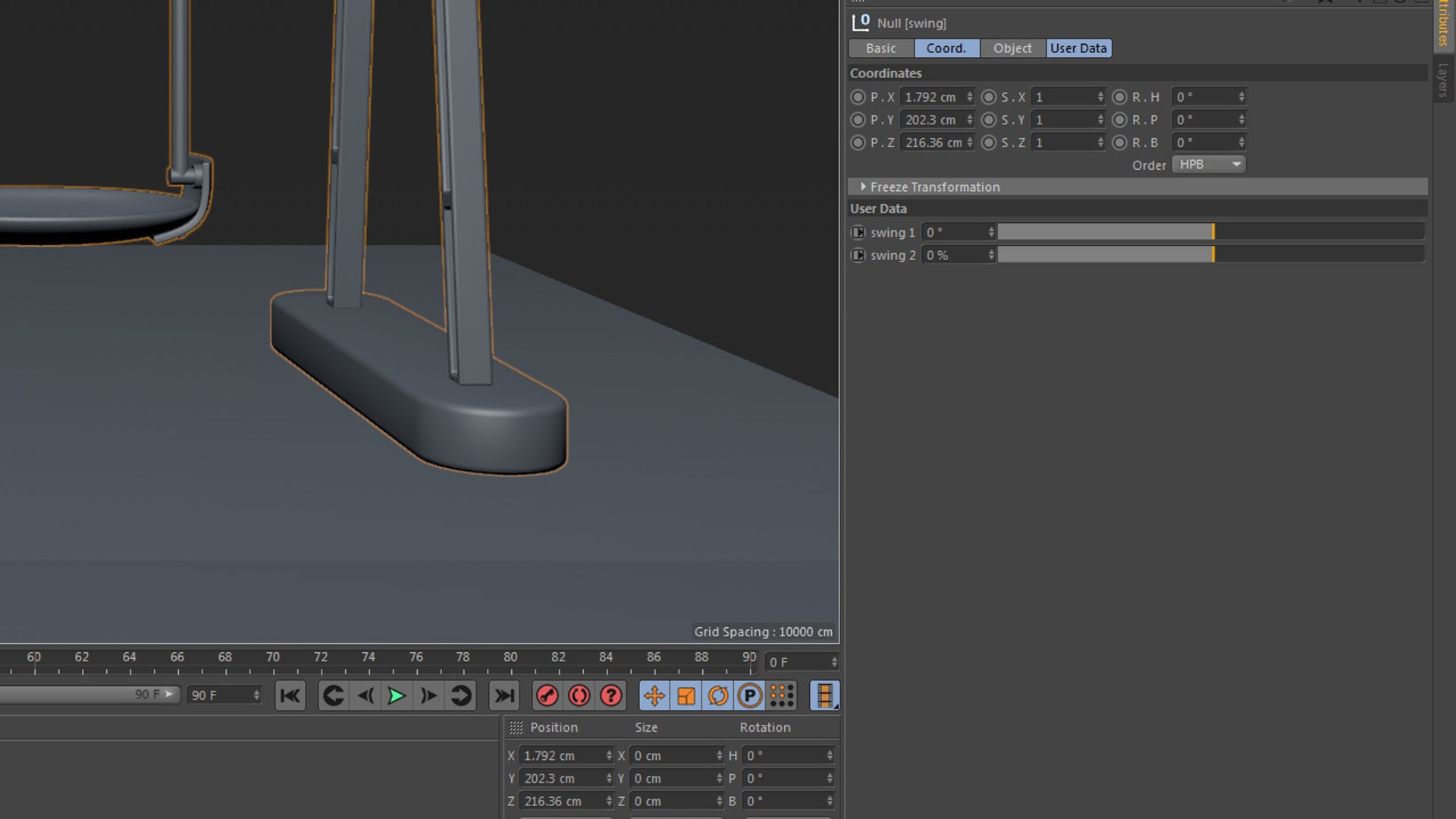 3d Cartoon Swing Model