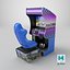 Arcade Racing Simulator Machine with Seat Blue
