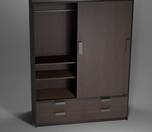 Wardrobe (dark wood)