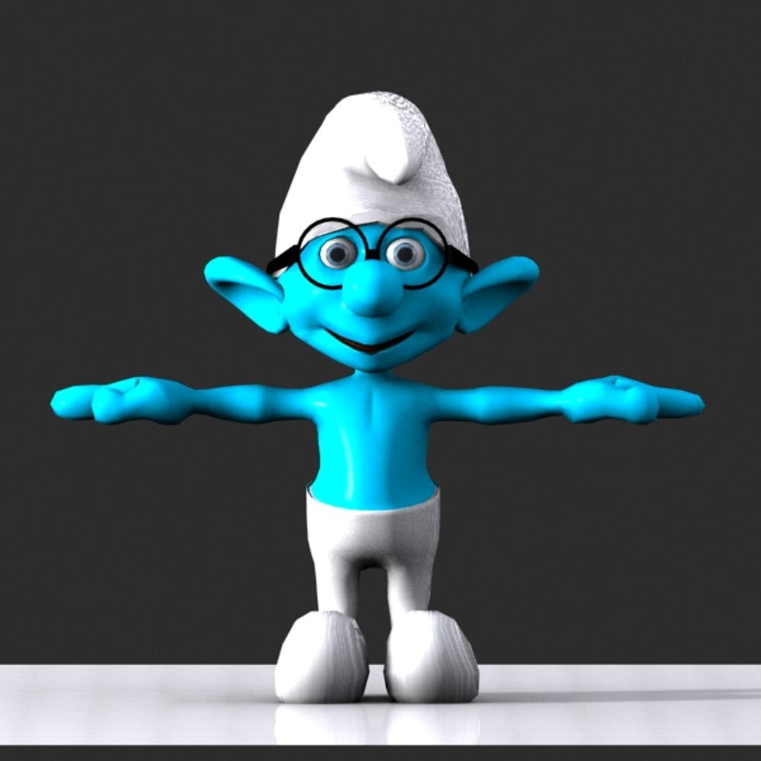 3d Brainy Smurf