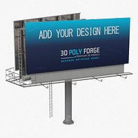 Unipole Billboard - Double-Side V-Panel Bulletin