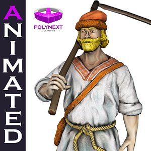 villager peasant 3d fbx