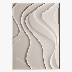 Large White Wood Sculpture