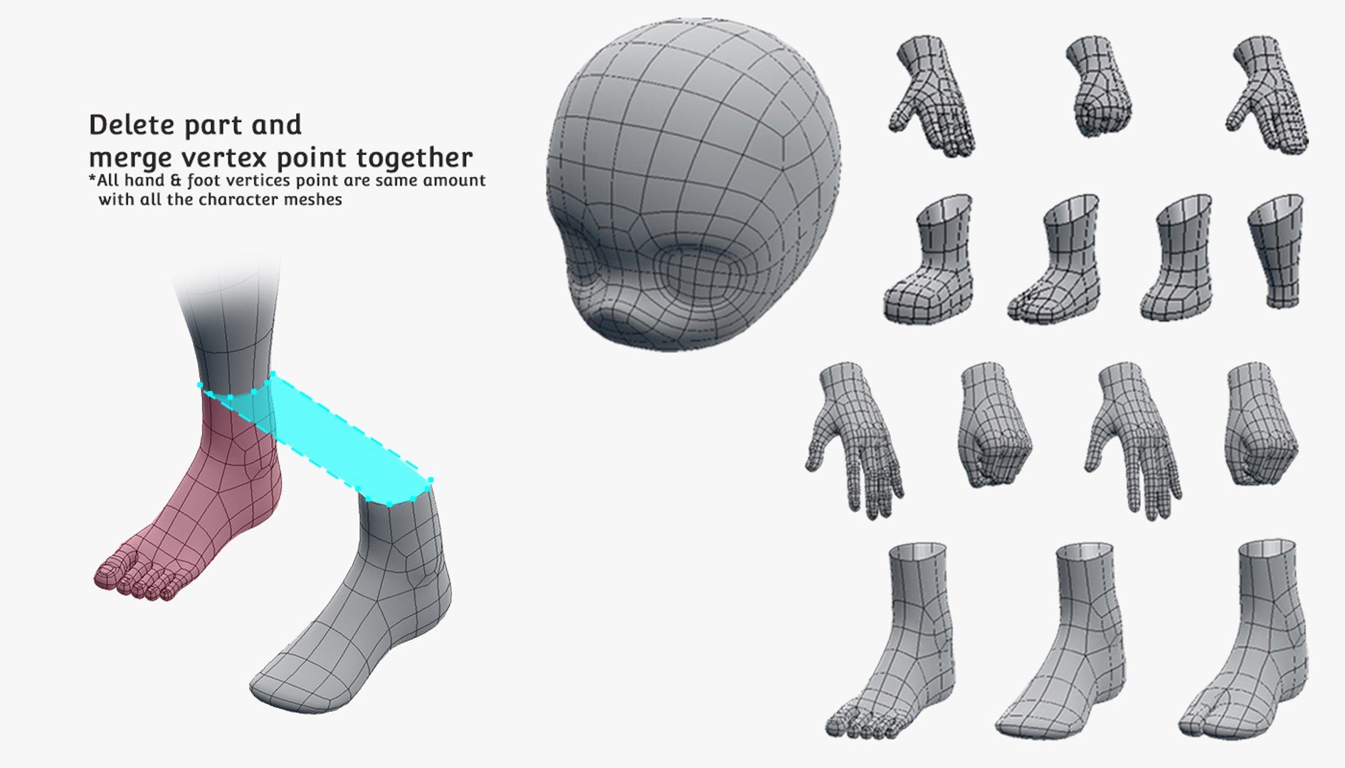 3D Character Meshes Rigged Base - TurboSquid 1382197