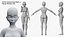 3D character meshes rigged base