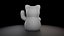 Lucky Cat 3D Low Poly Model animated