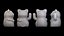 Lucky Cat 3D Low Poly Model animated