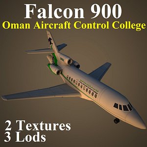 dassault falcon 900 aircraft 3d max