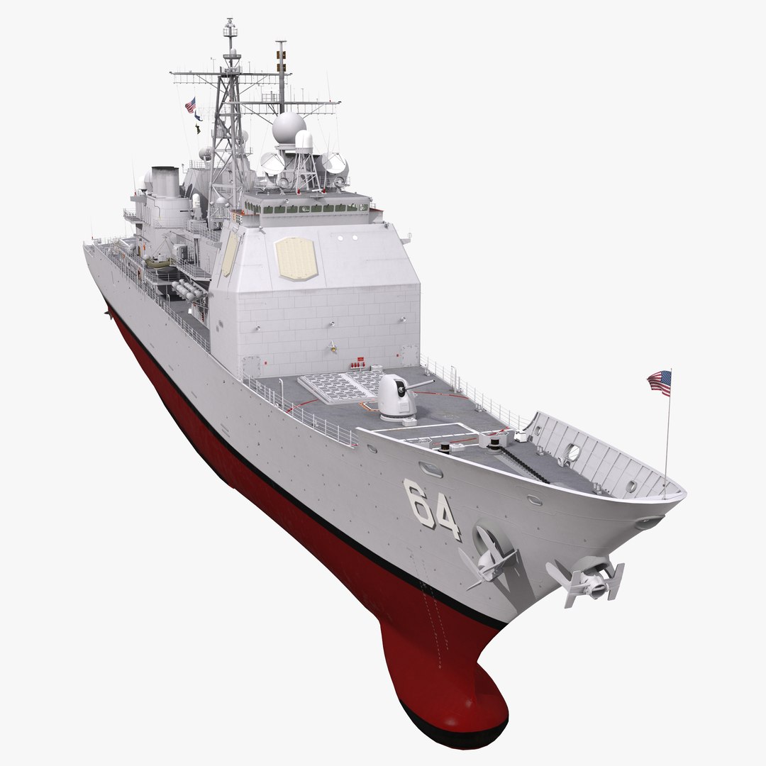 Ticonderoga Class Cruiser Gettysburg CG-64 3D Model 3D model preview