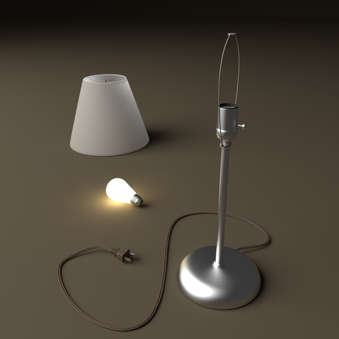 3d simple table lamp