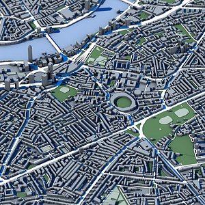 3D Kia Oval London 3D Model Surrey County Cricket Ground Kennington Stadium Architecture model