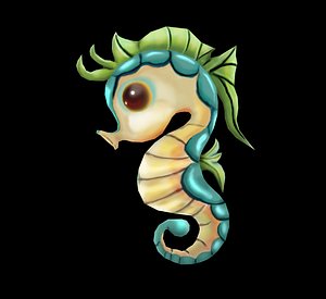 cute seahorse 3D
