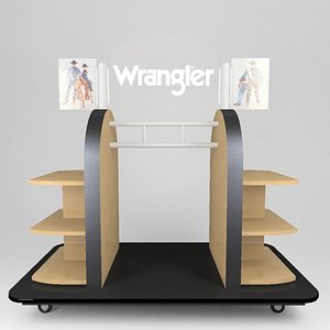 retail store clothes gondola 3d model