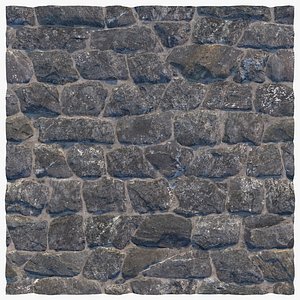 vulcanic black tileable seamless 3D model