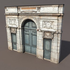 3d model ornate door modelled