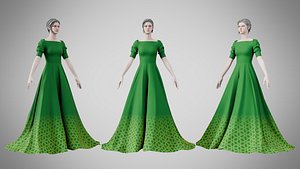 Dress 50 Arabian Green 3D model