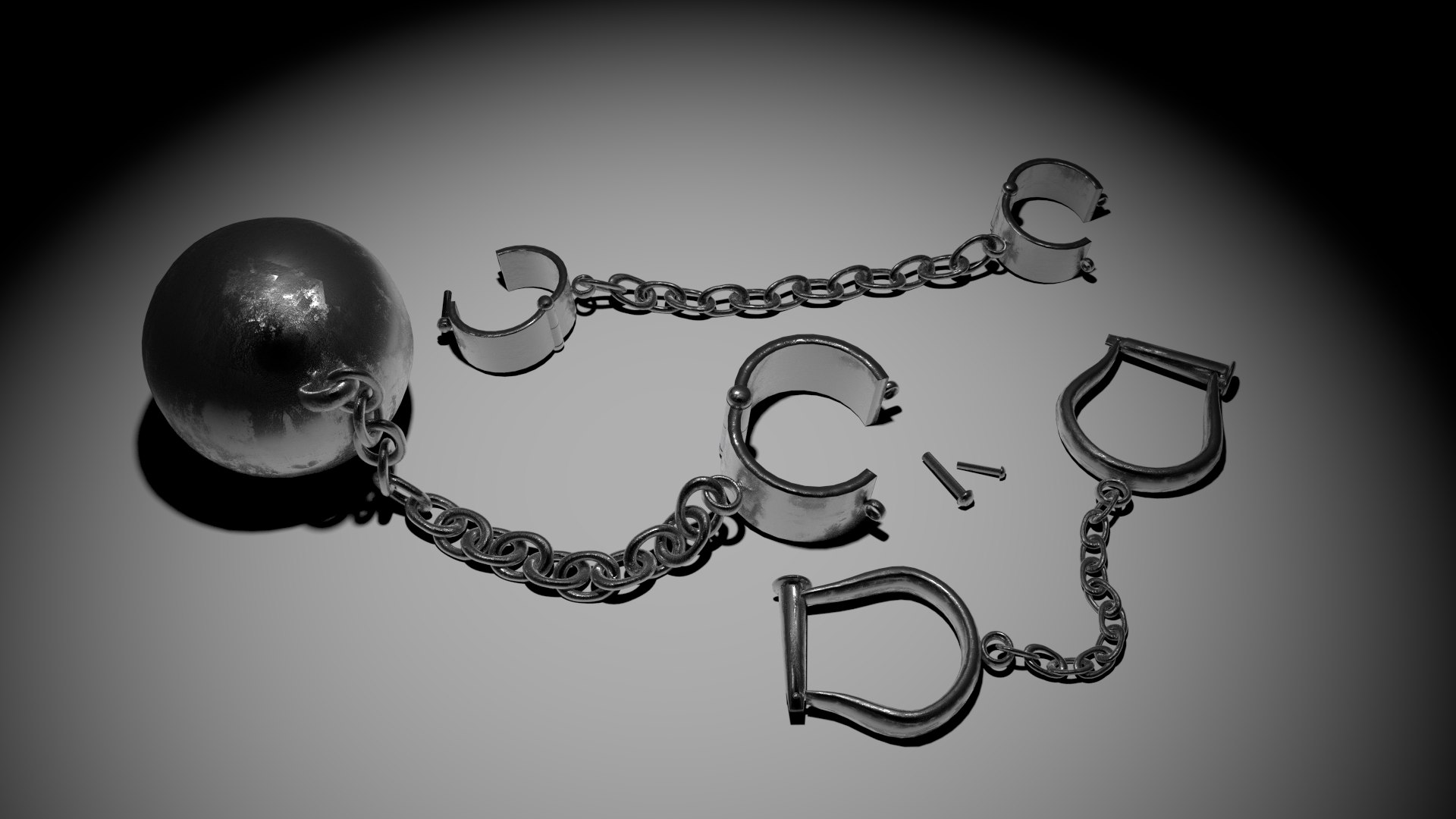 Medieval Shackles 3d Obj