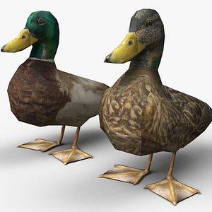 3ds low-poly ducks
