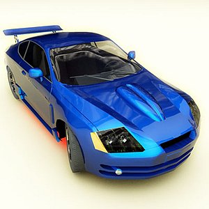 hyundai tiburon coupe tuning 3d model