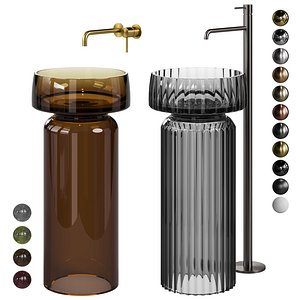 3D model Boheme Glow in 2 variants sink and pedestal