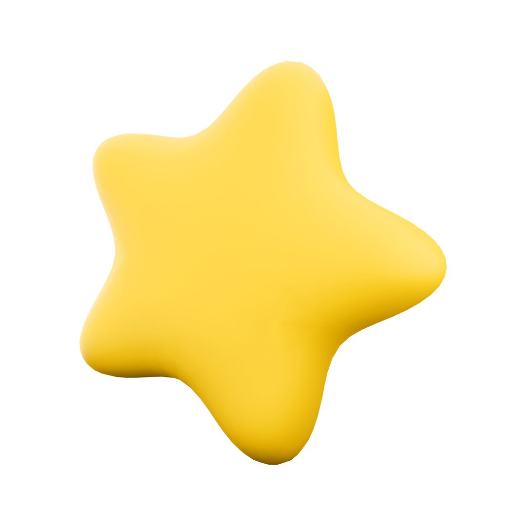 3D star cartoon icon - TurboSquid 2065943