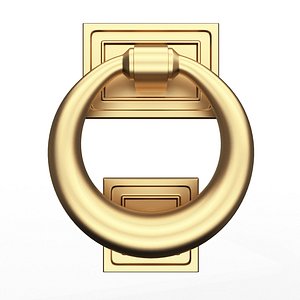 Classic Door Handle 02 Gold 3D model