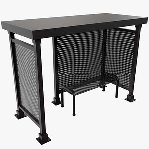 3D Bus Stop V1 model