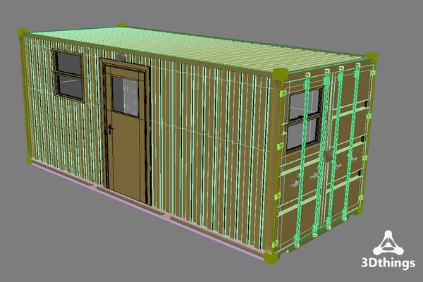 3d shipping container