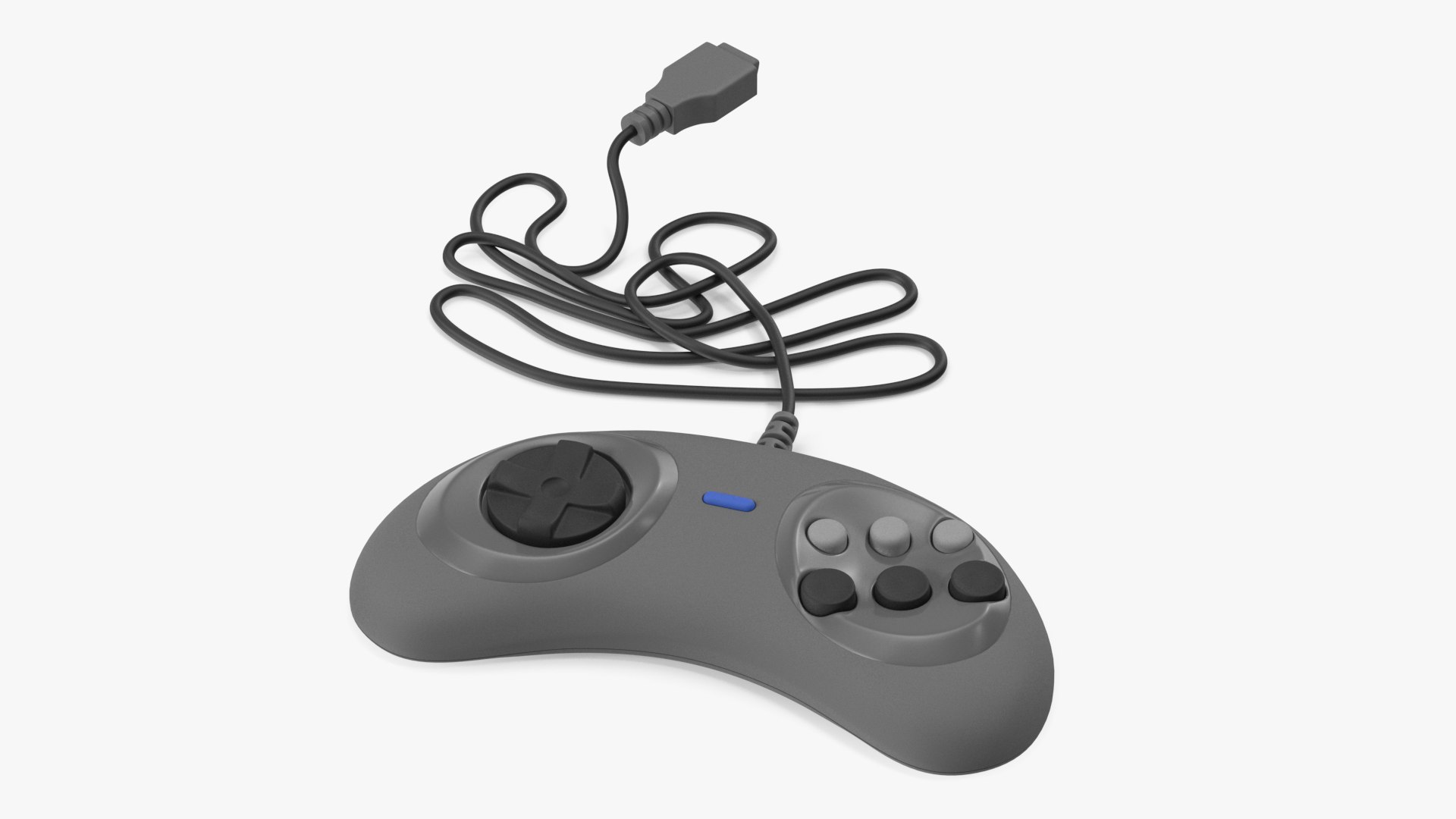 Game Joystick for Console Grey 3D model preview