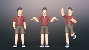Minimal People Man Character 1005 3D